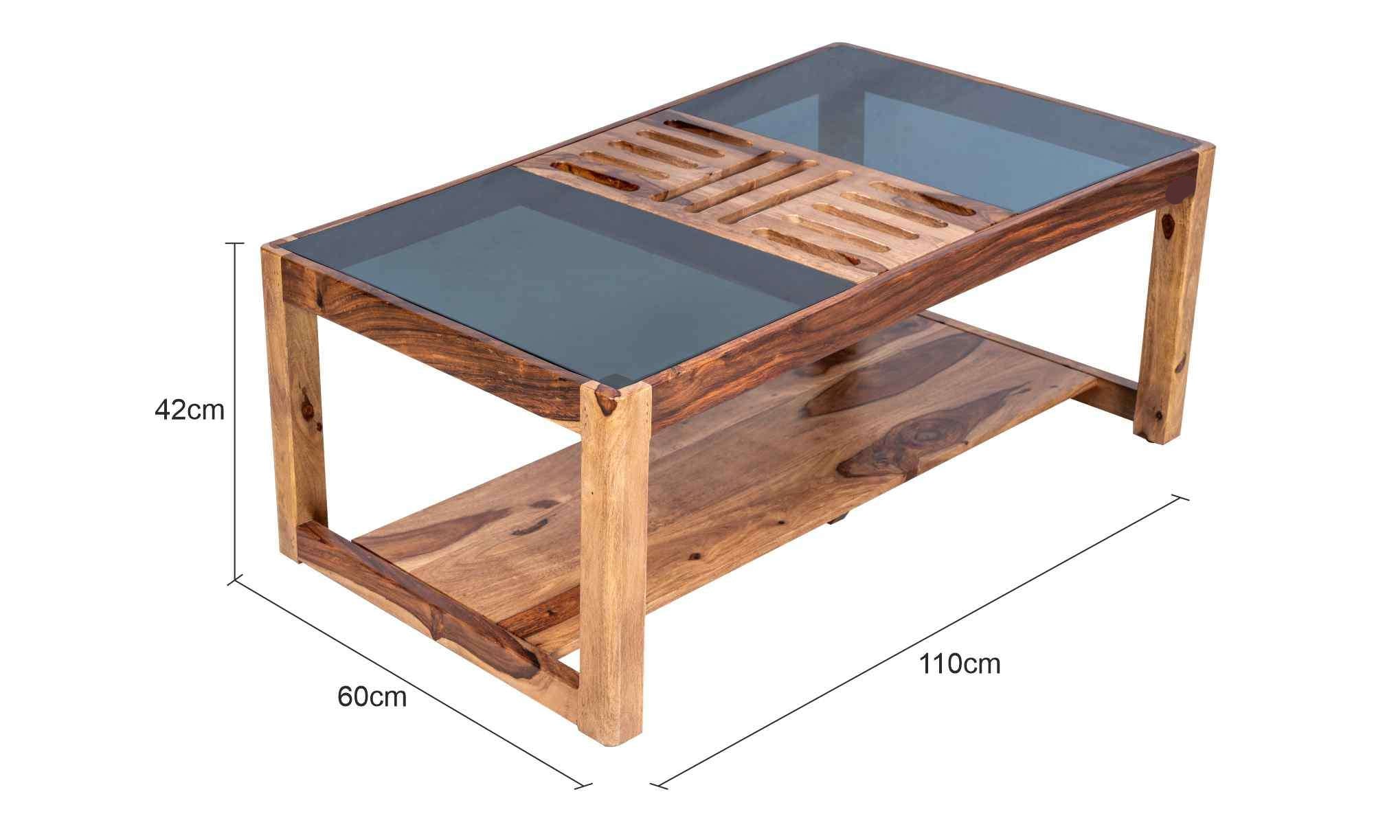 Center Table Designed with Glossy Surface and Textured Legs, Perfect for Urban Interior Styling