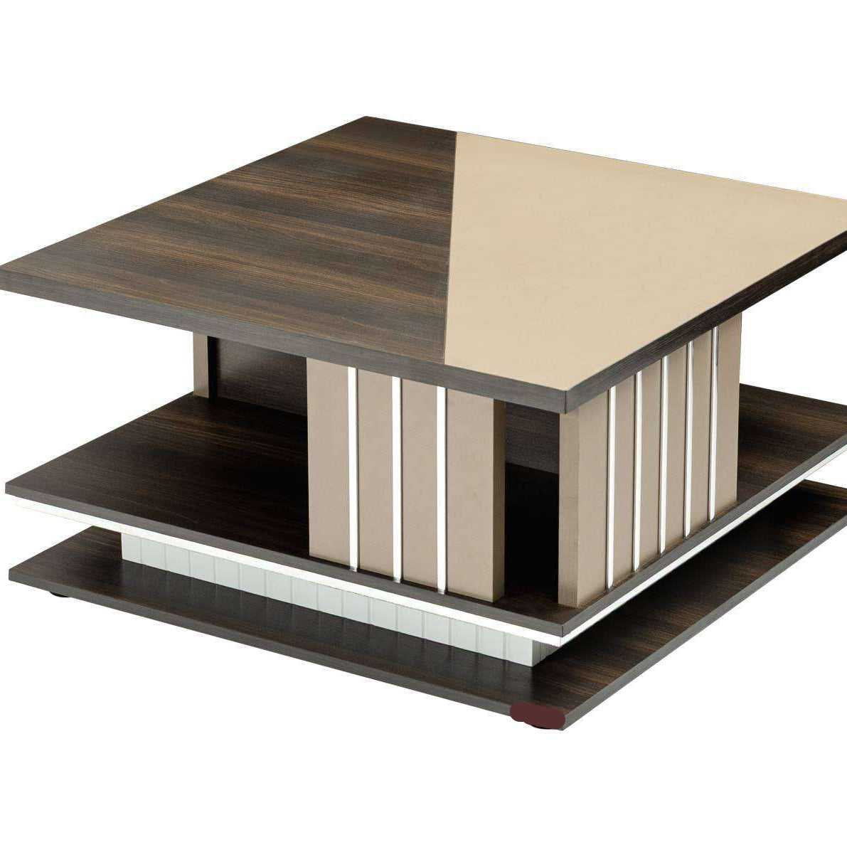 Center Table Featuring Dual Colour Design and Enhancing Living Room Visual Appeal