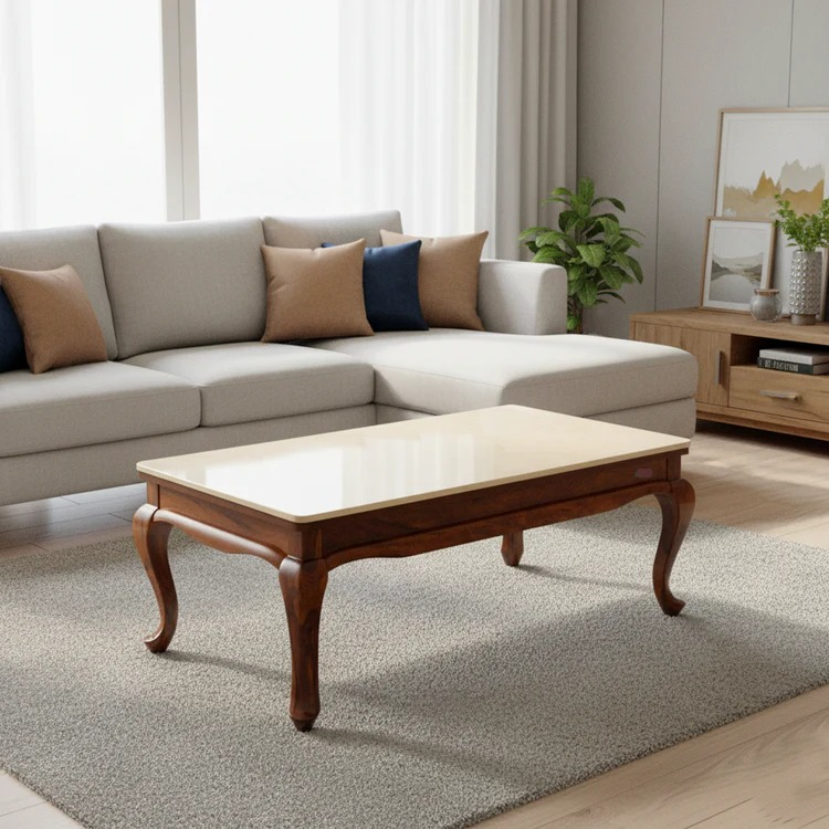 Center Table Crafted from Premium Wood Offering Strength, Style, and Stability for Long-Term Use