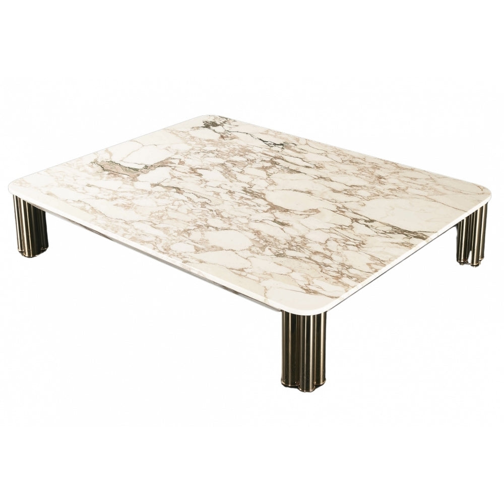 Center Table with Metal Frame Offering Strong Durability and Premium Look for Modern Homes