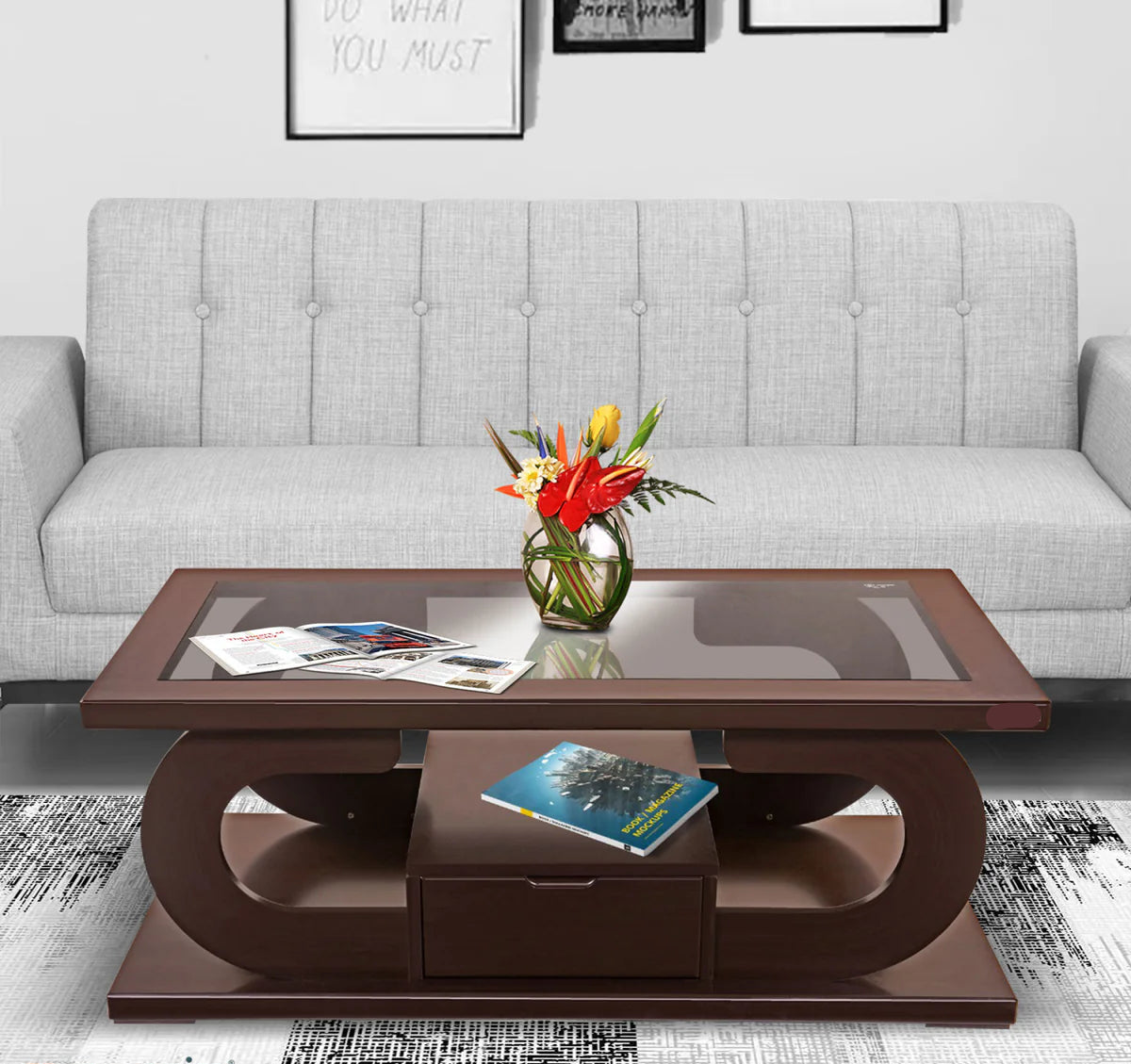 Center Table Featuring Premium Surface and Smooth Corners Perfectly Suited for Home Decor
