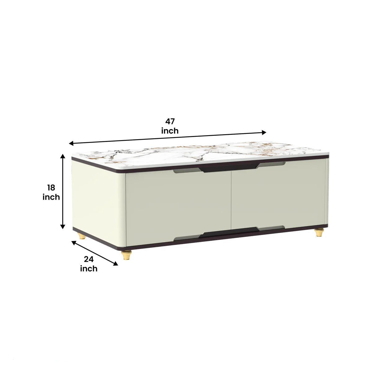 Center Table Designed with Trendy Finish and Functional Surface Ideal for Contemporary Living