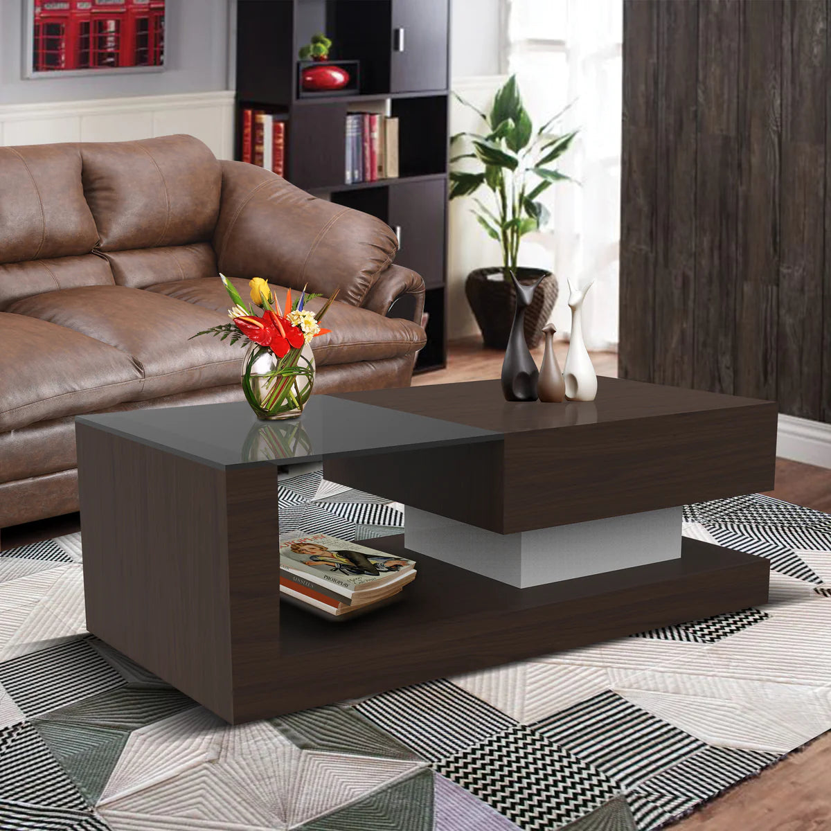 Center Table Featuring Premium Gloss Surface and Unique Style Suitable for Modern Home and Office Use