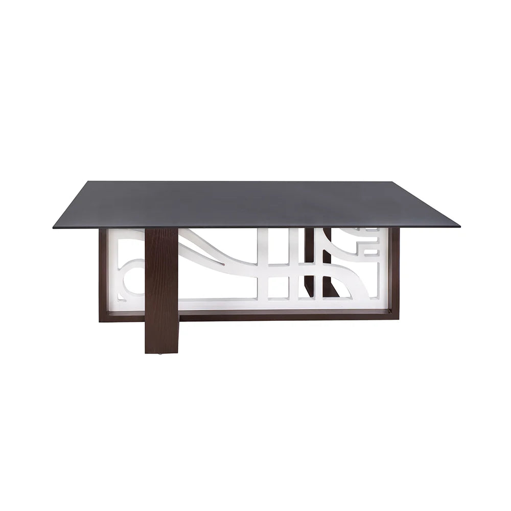 Center Table Designed with a Wooden Base and Top Enhancing Harmony and Comfort in the Living Space