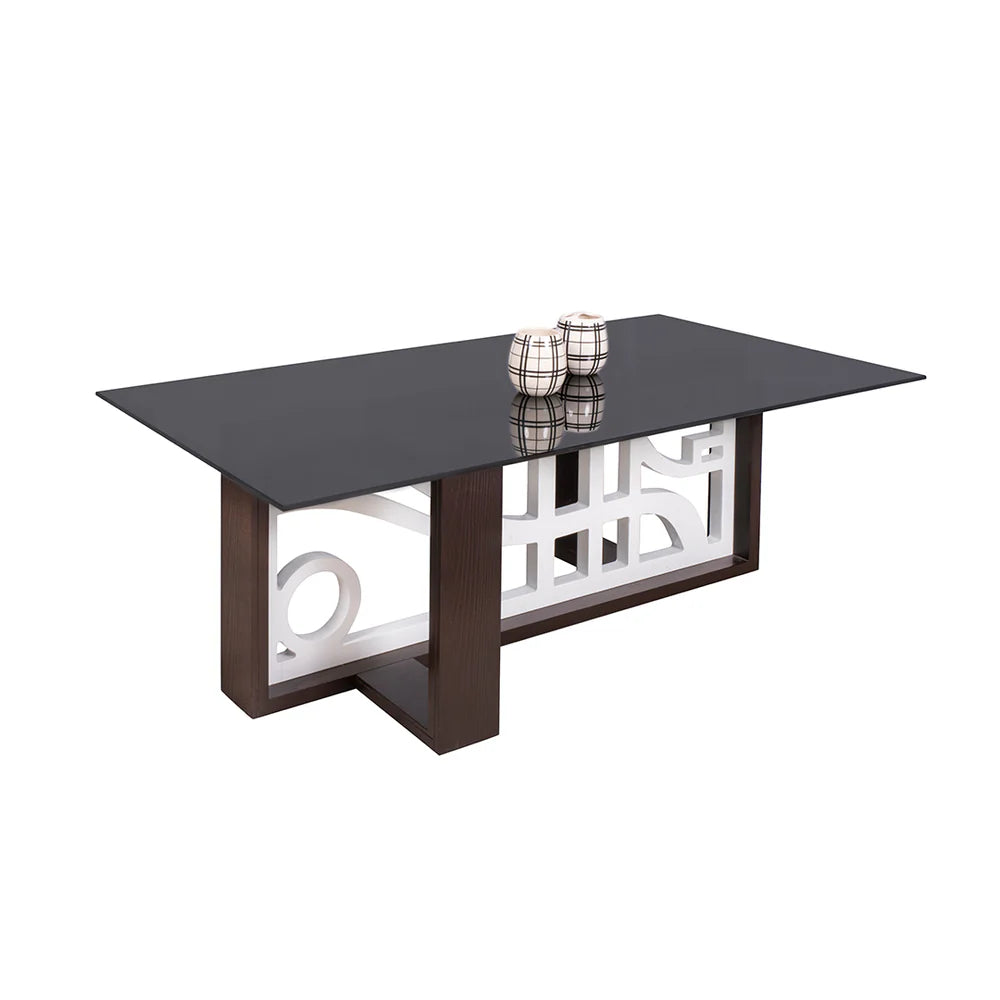 Center Table Designed with a Wooden Base and Top Enhancing Harmony and Comfort in the Living Space