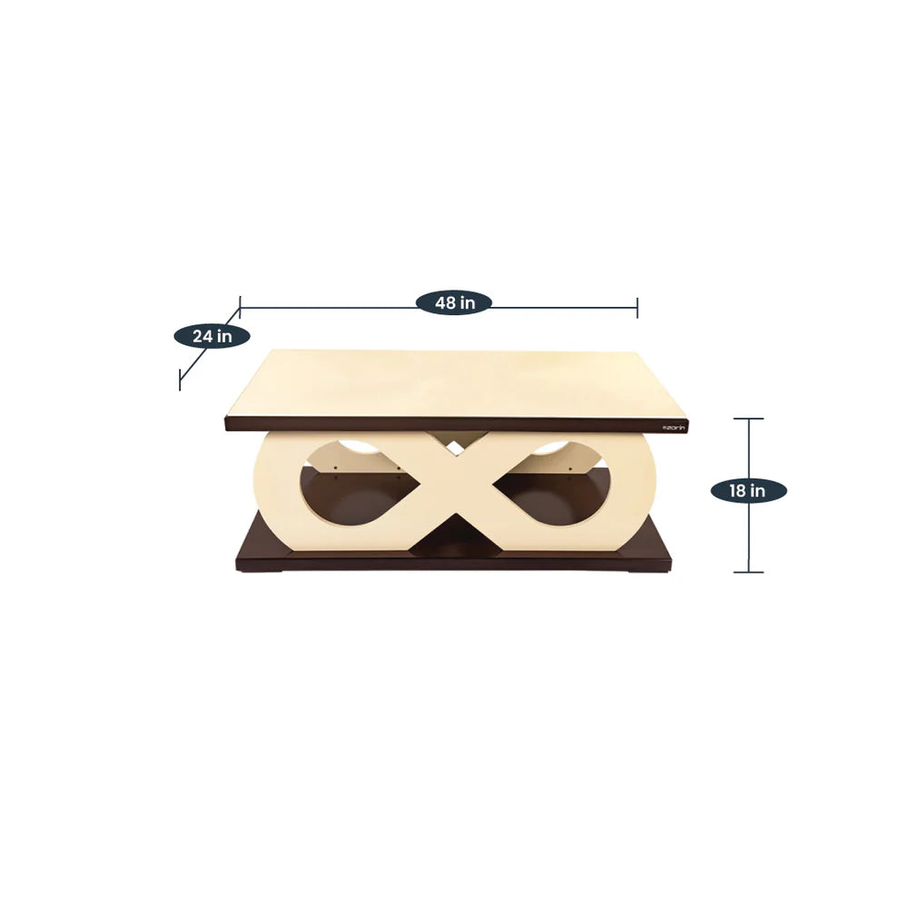 Center Table Designed with Minimal Look and Gloss Surface Perfect for Compact Contemporary Spaces