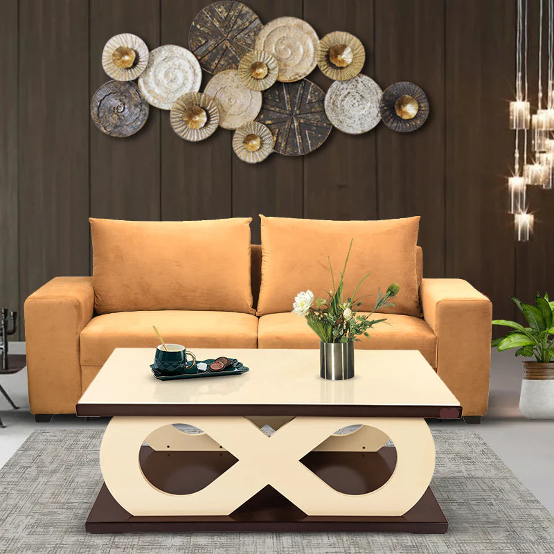 Center Table Designed with Minimal Look and Gloss Surface Perfect for Compact Contemporary Spaces