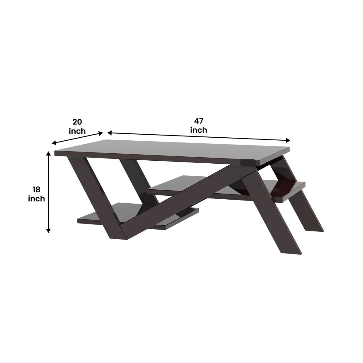 Center Table Featuring Glossy Surface and Premium for Enhanced Interior Aesthetic Appeal