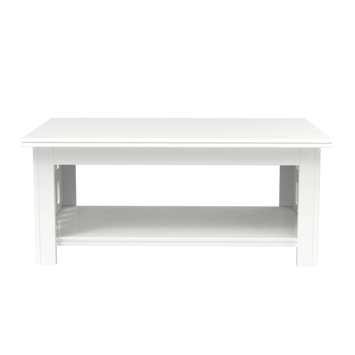 Center Table Crafted with Smooth Wooden Top and Designer Base, Creating Balance Stylish Homes