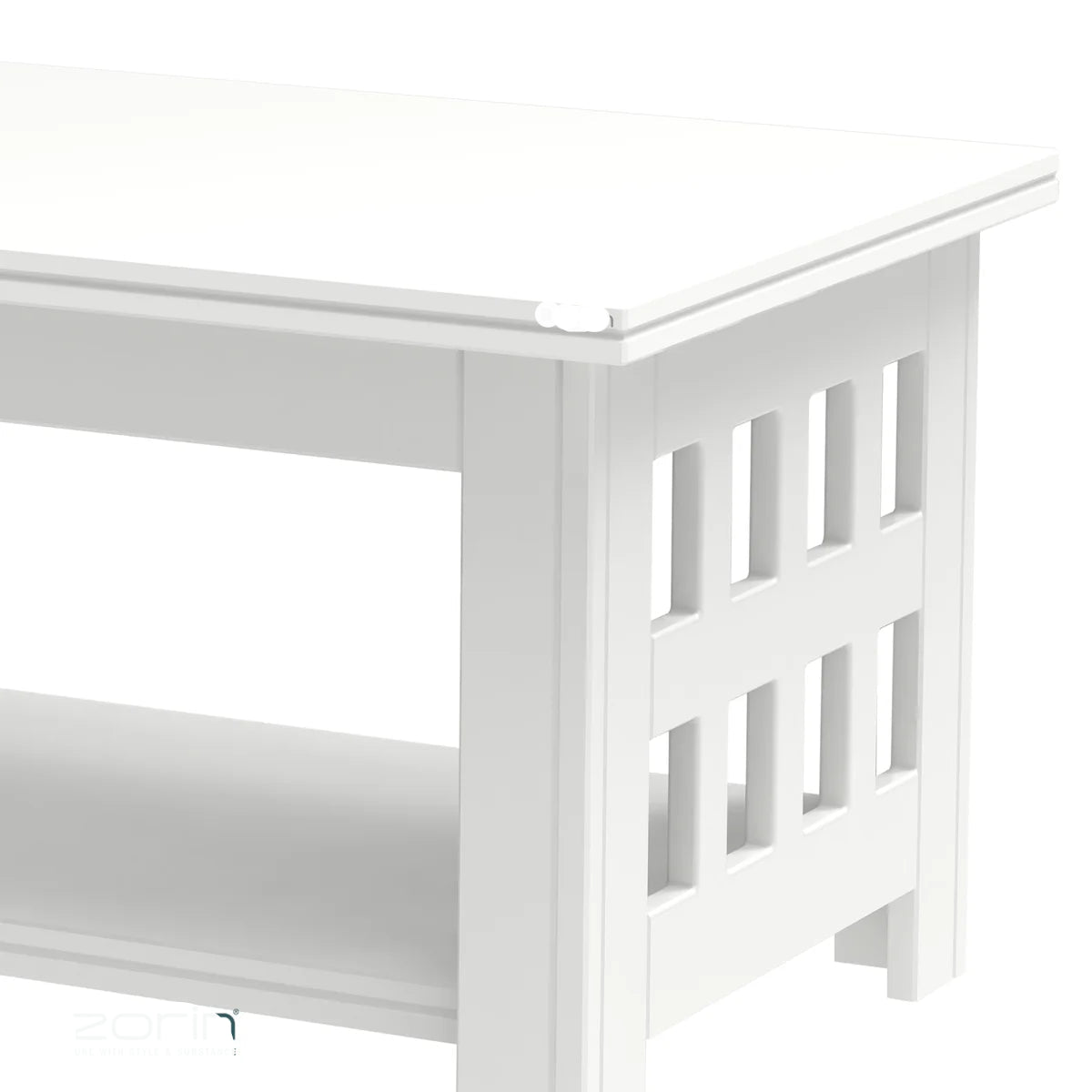 Center Table Crafted with Smooth Wooden Top and Designer Base, Creating Balance Stylish Homes