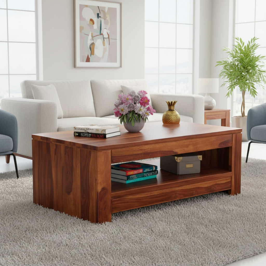 धातु फ्रेम बेस ग्लास सेंटर टेबल