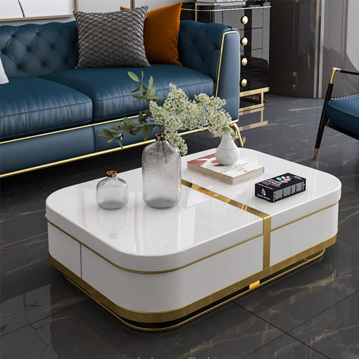 Center Table Featuring Minimal Design with Elegant Geometry Suitable for Compact and Modern Homes