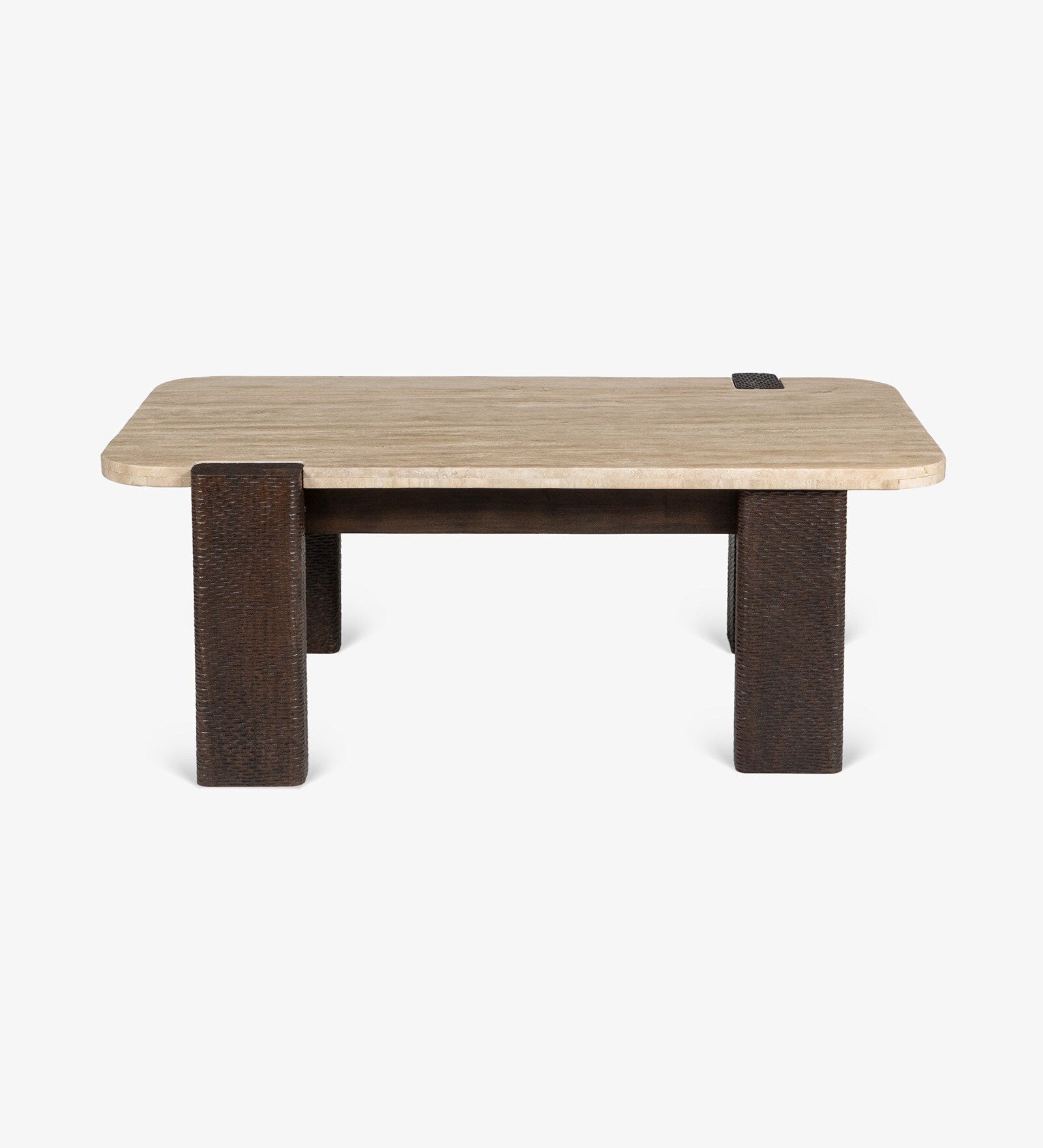 Modern Marble Top Centre Table for Living Room with Rounded Corners, Contemporary Designer Tea Table, Luxury Living Room