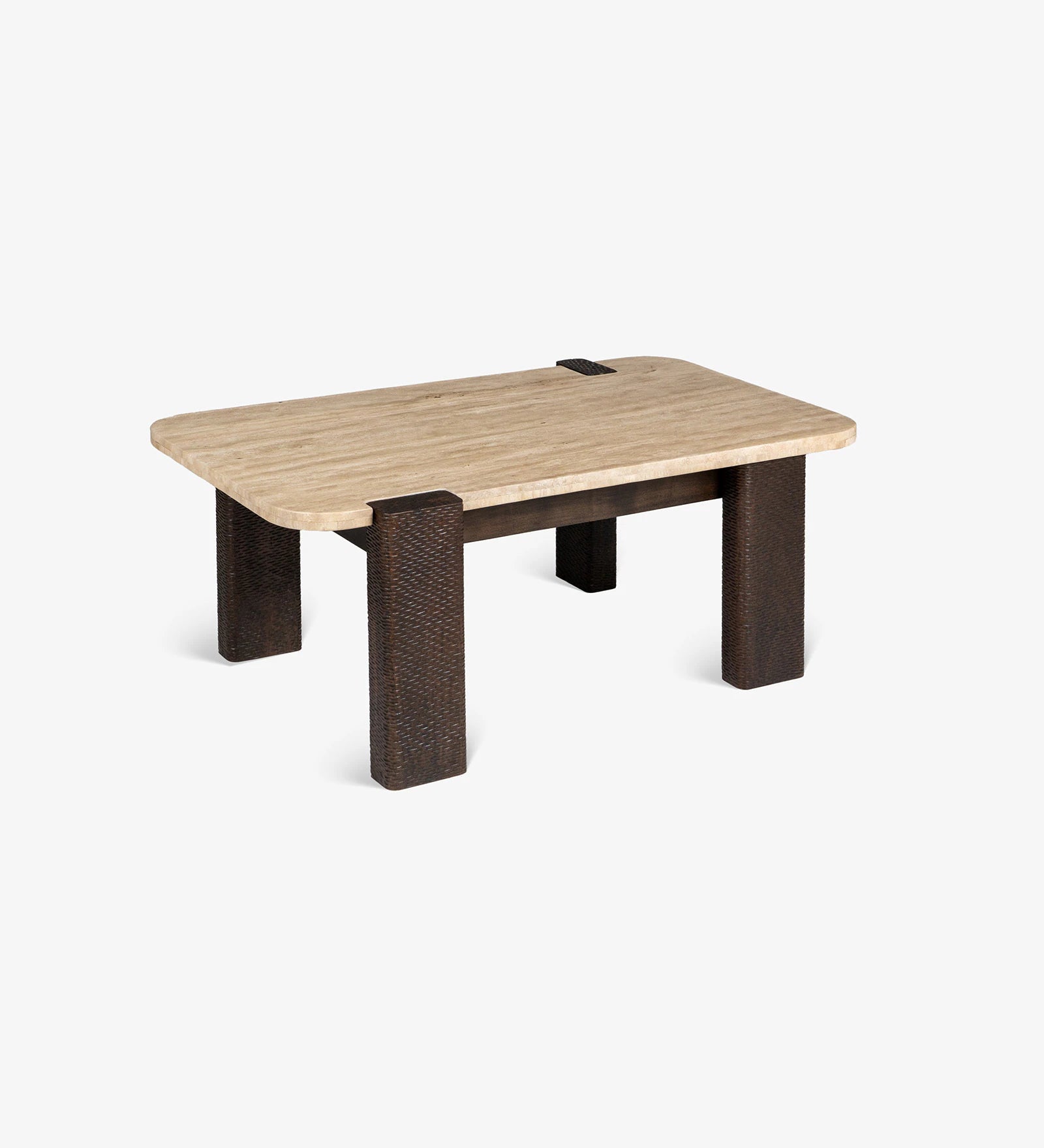 Modern Marble Top Centre Table for Living Room with Rounded Corners, Contemporary Designer Tea Table, Luxury Living Room