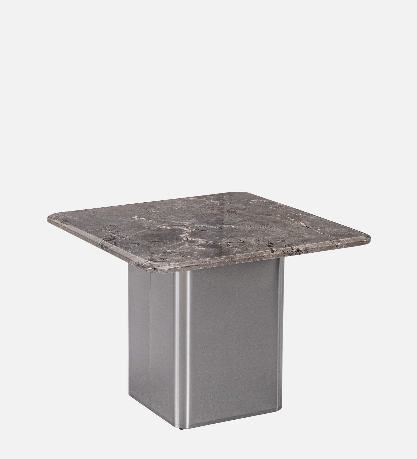Luxury Quartz Marble Nesting Center Table Set of 2 | Modern Coffee Table with Metal Pedestal Base | Contemporary Living Room Center Table