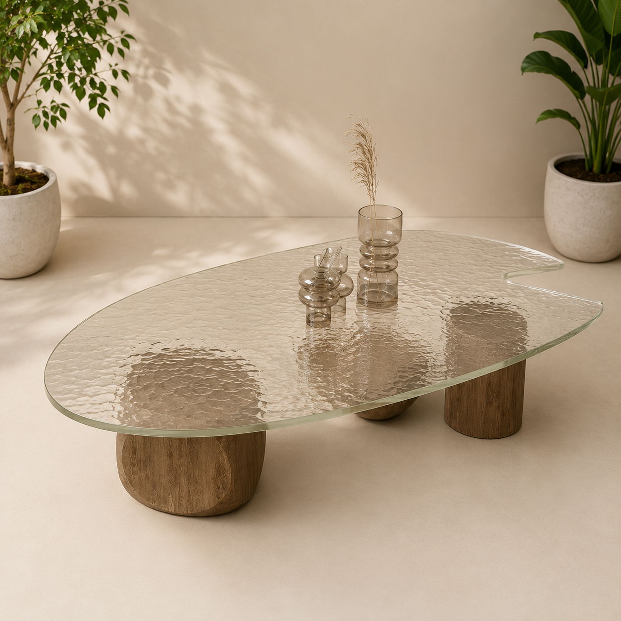 धातु फ्रेम बेस ग्लास सेंटर टेबल