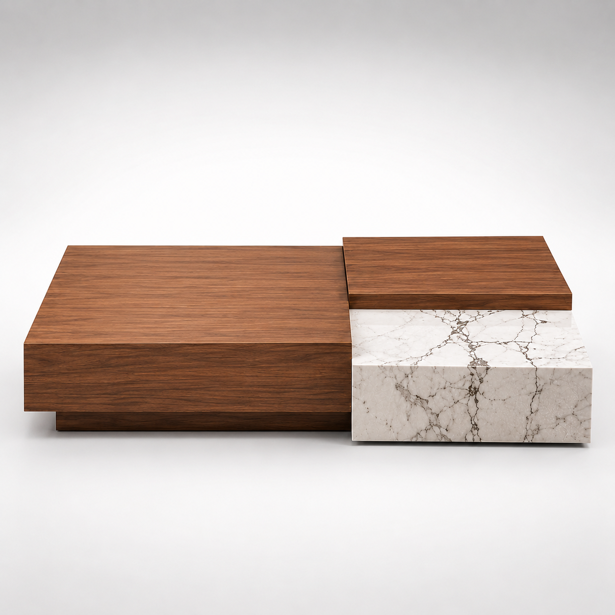 Modern Luxury Coffee Table with Stone Finish Diamond Polish Designer Center Table for Contemporary Living Room Spaces