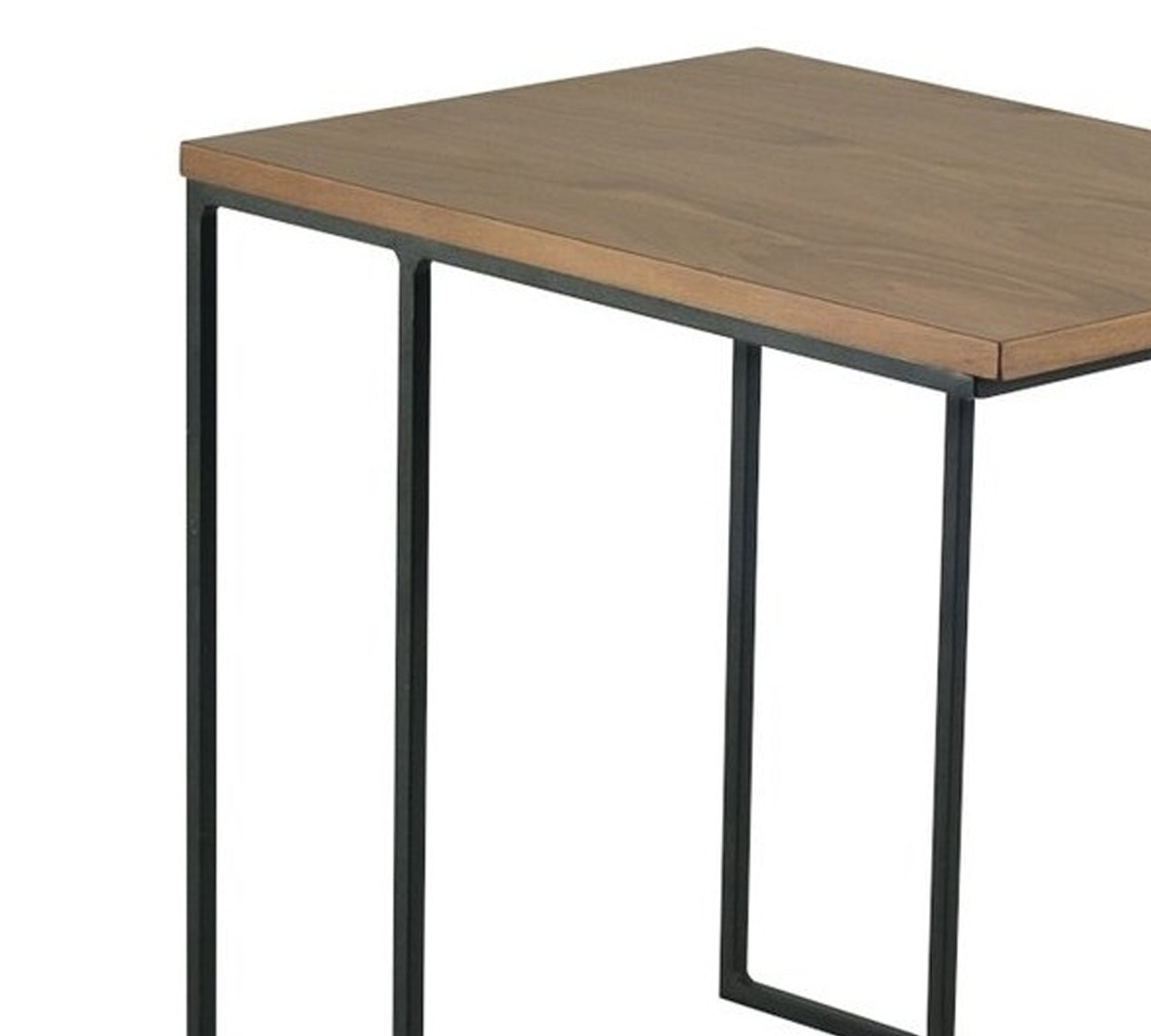 Side Table With Metal Legs Base