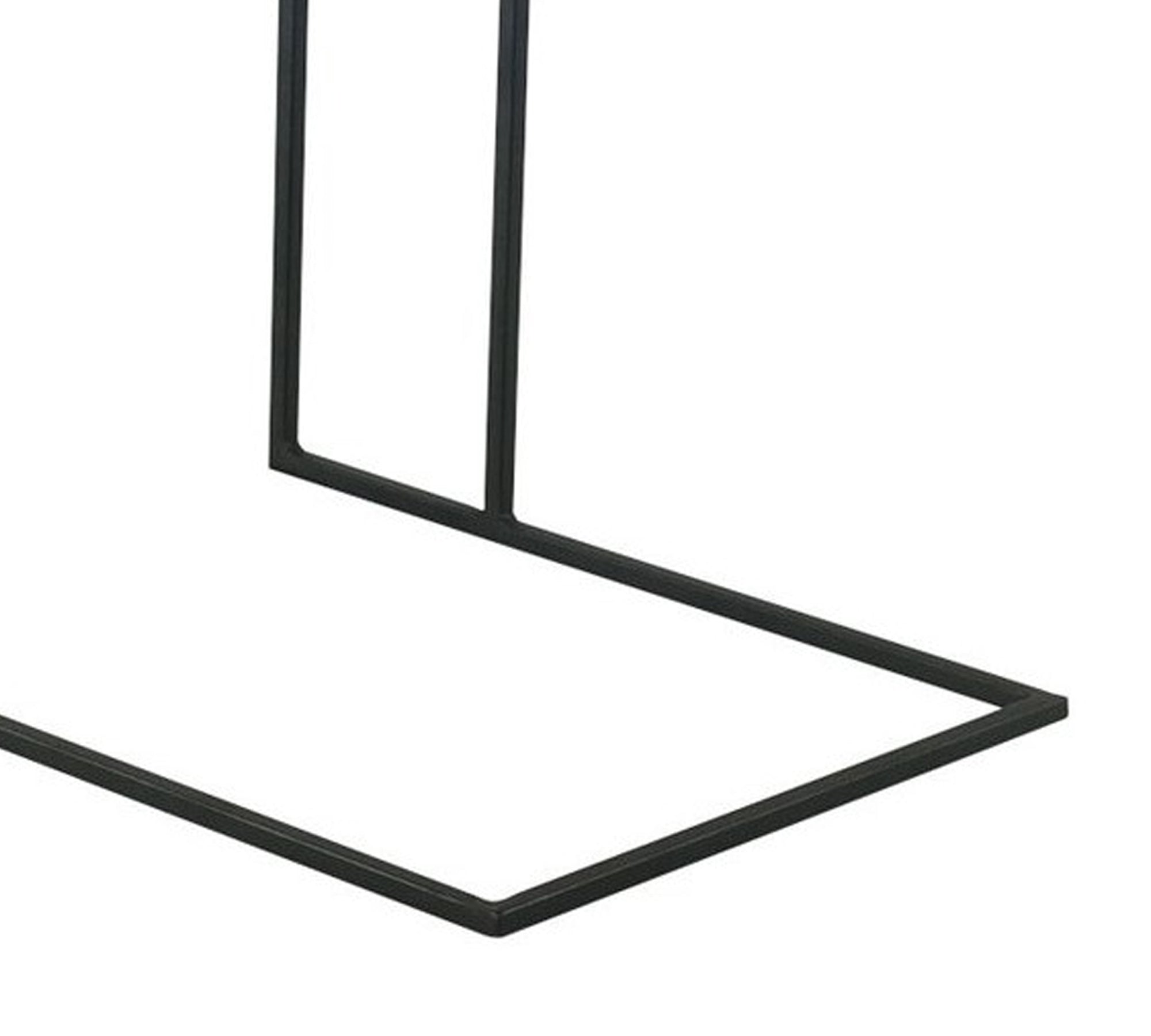 Side Table With Metal Legs Base