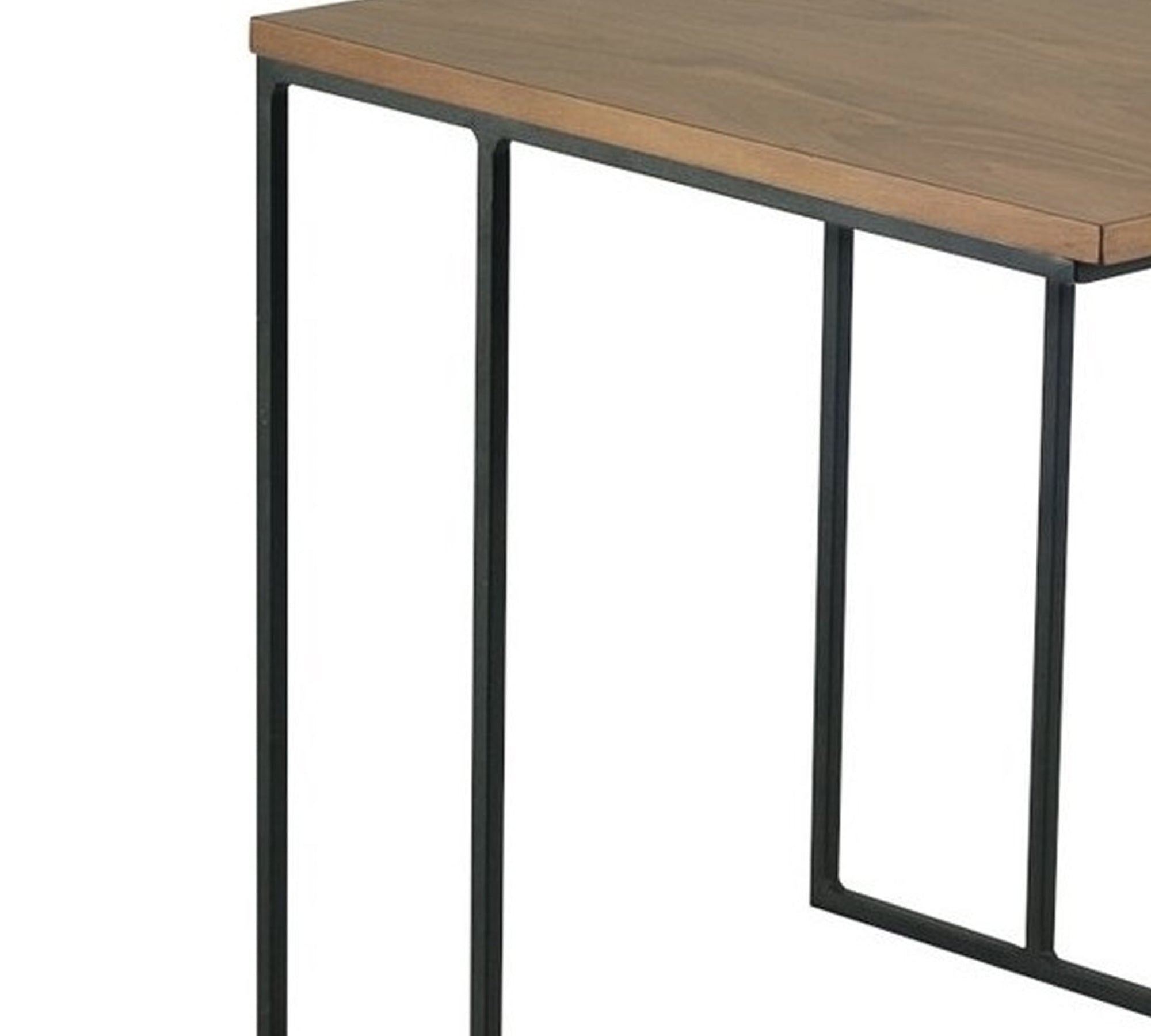 Side Table With Metal Legs Base