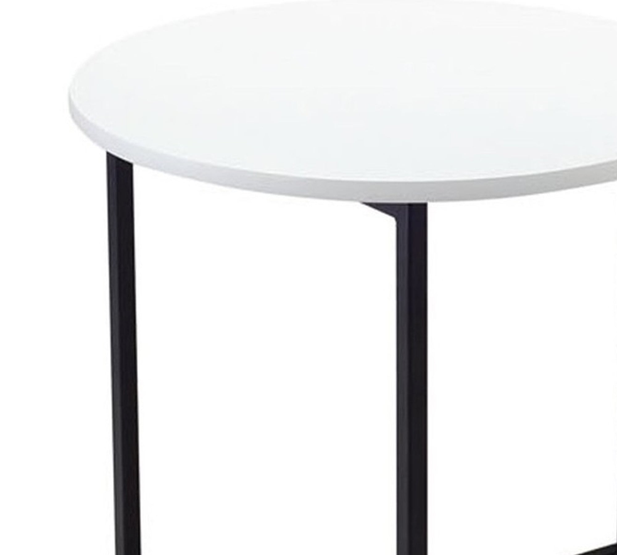 Side Table With Metal Legs Base