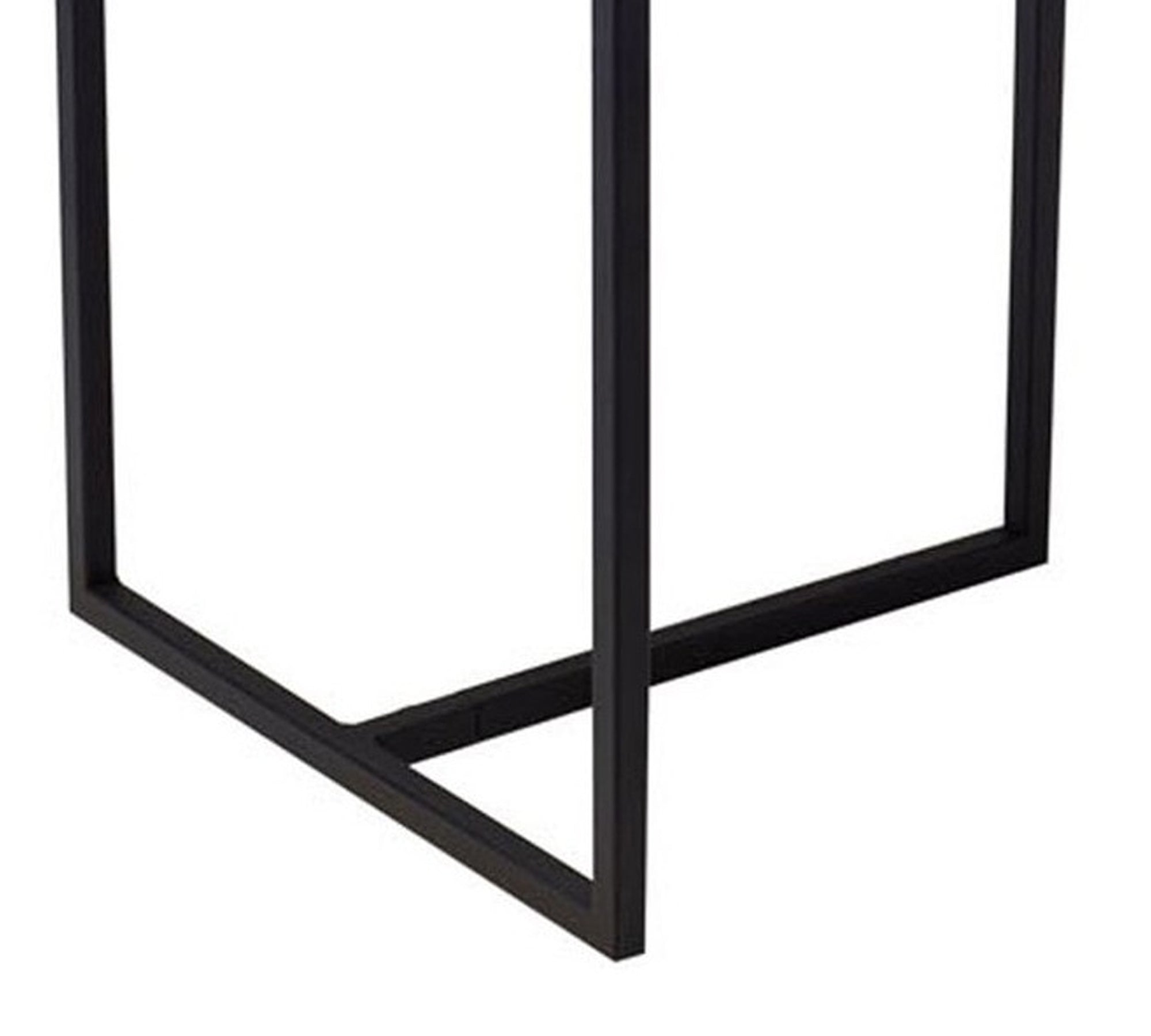 Side Table With Metal Legs Base