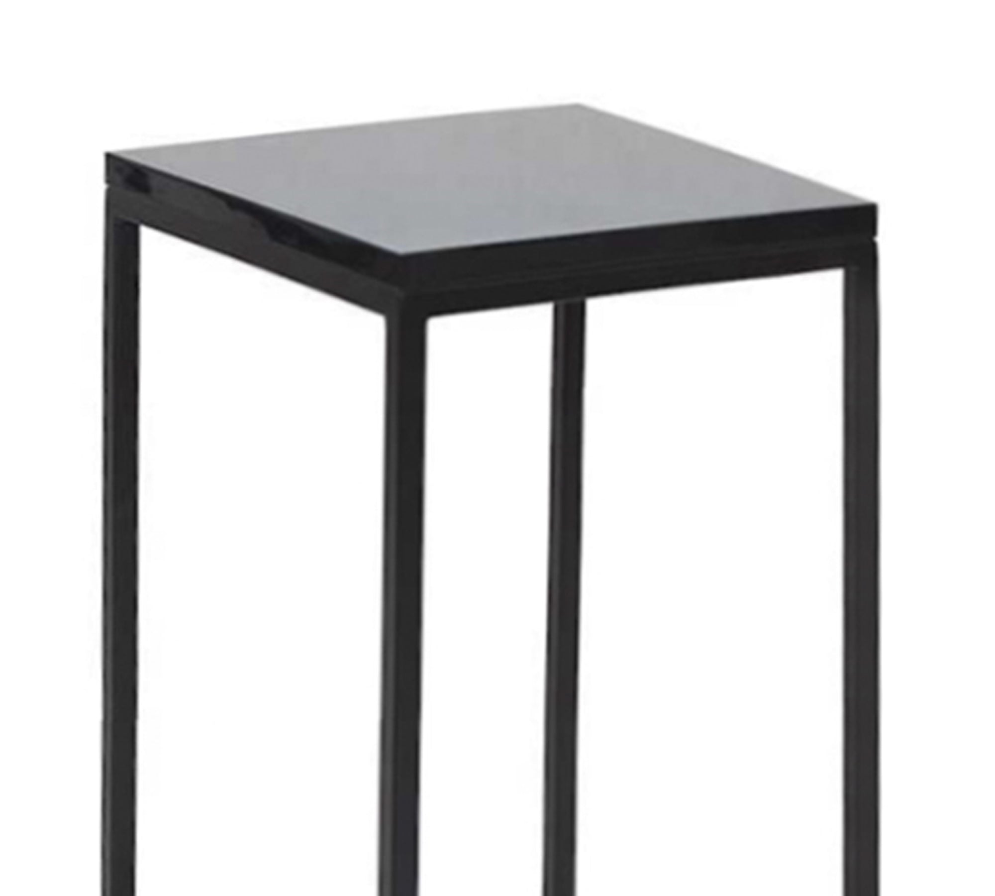Pre- Laminate Side Table With Metal Legs Base