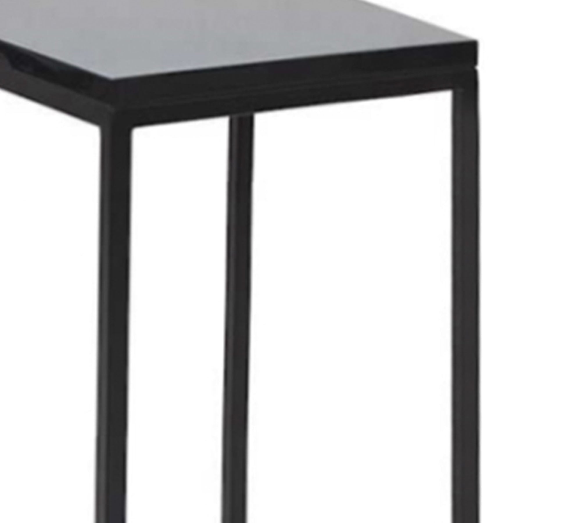 Pre- Laminate Side Table With Metal Legs Base