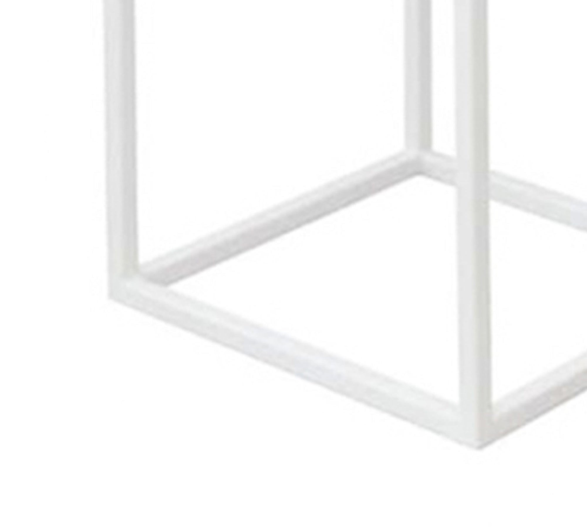 Wooden Side Table With Metal Legs Base