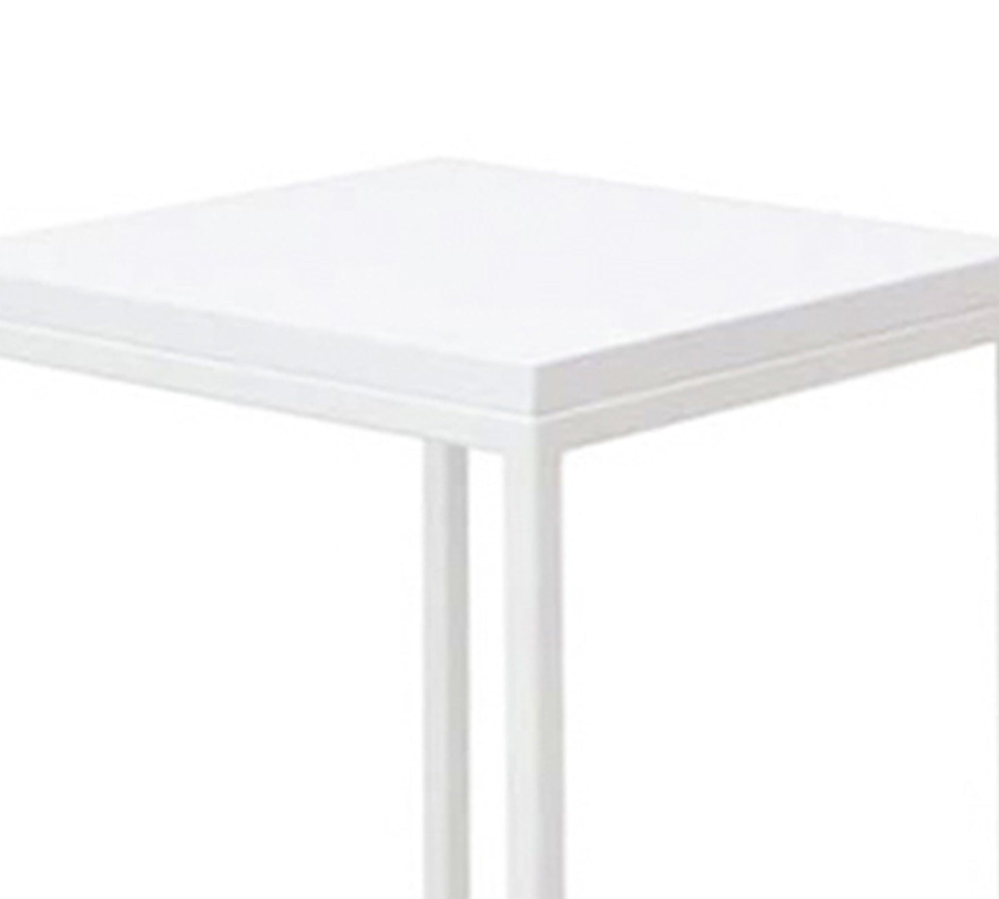 Wooden Side Table With Metal Legs Base