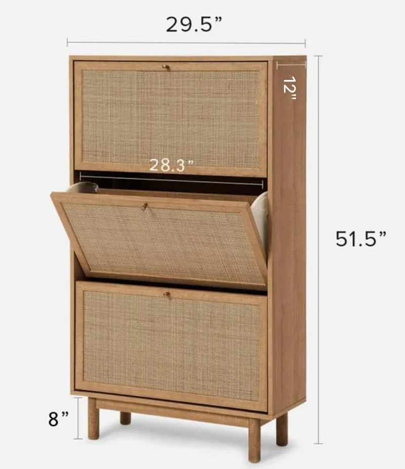 Shoe Cabinet, Storage, Closet Rack for Entryway, with Spacious Cabinet, Shelves