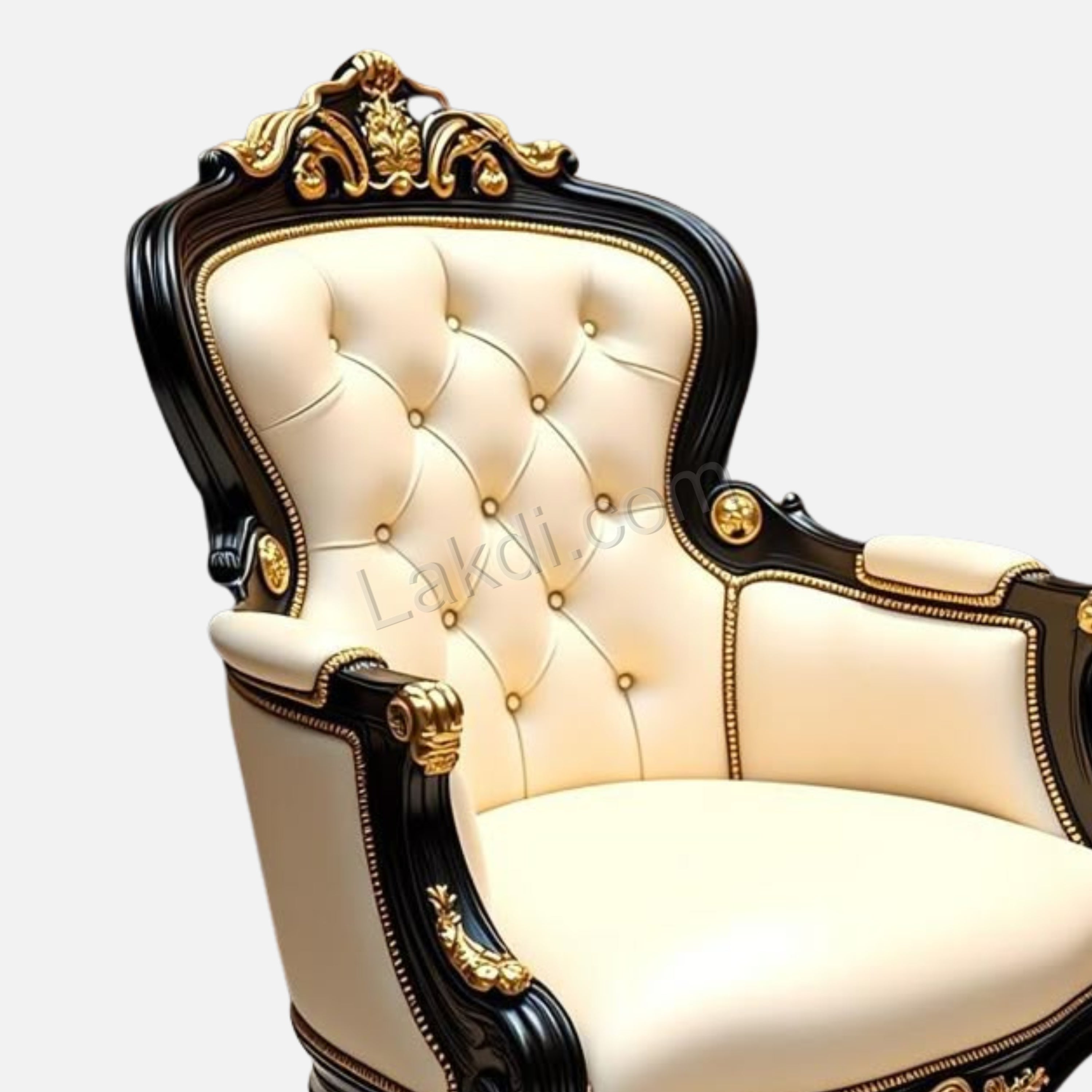 Director Chair, Maharaja High Back Chair, Upholstered in Luxurious Fabric, Made in Solid Wood, Teak Wood, Swivel Base, Armrests and Handcrafted Chair