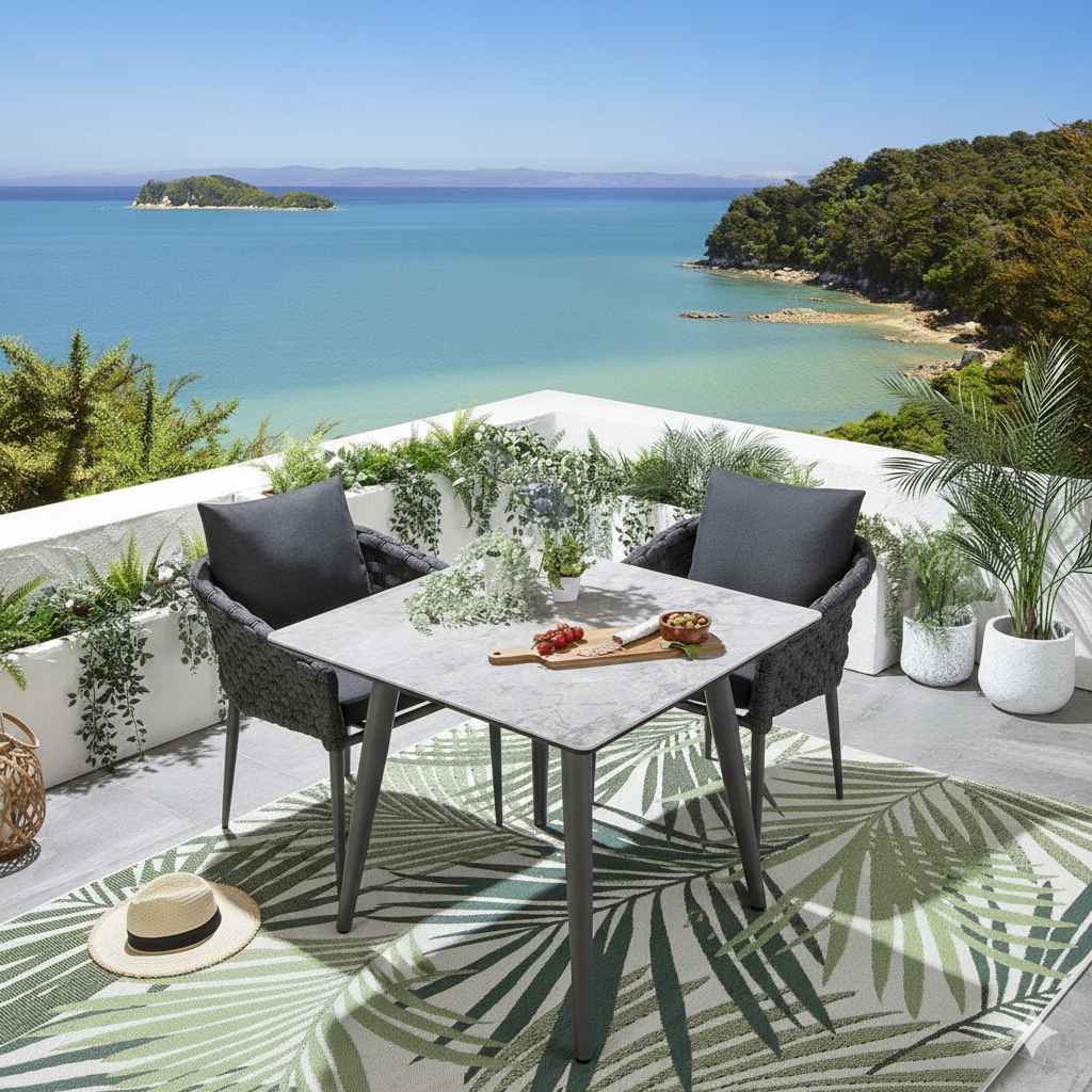 Outdoor Furniture Patio Chair and Table Set for Backyard and Poolside Area