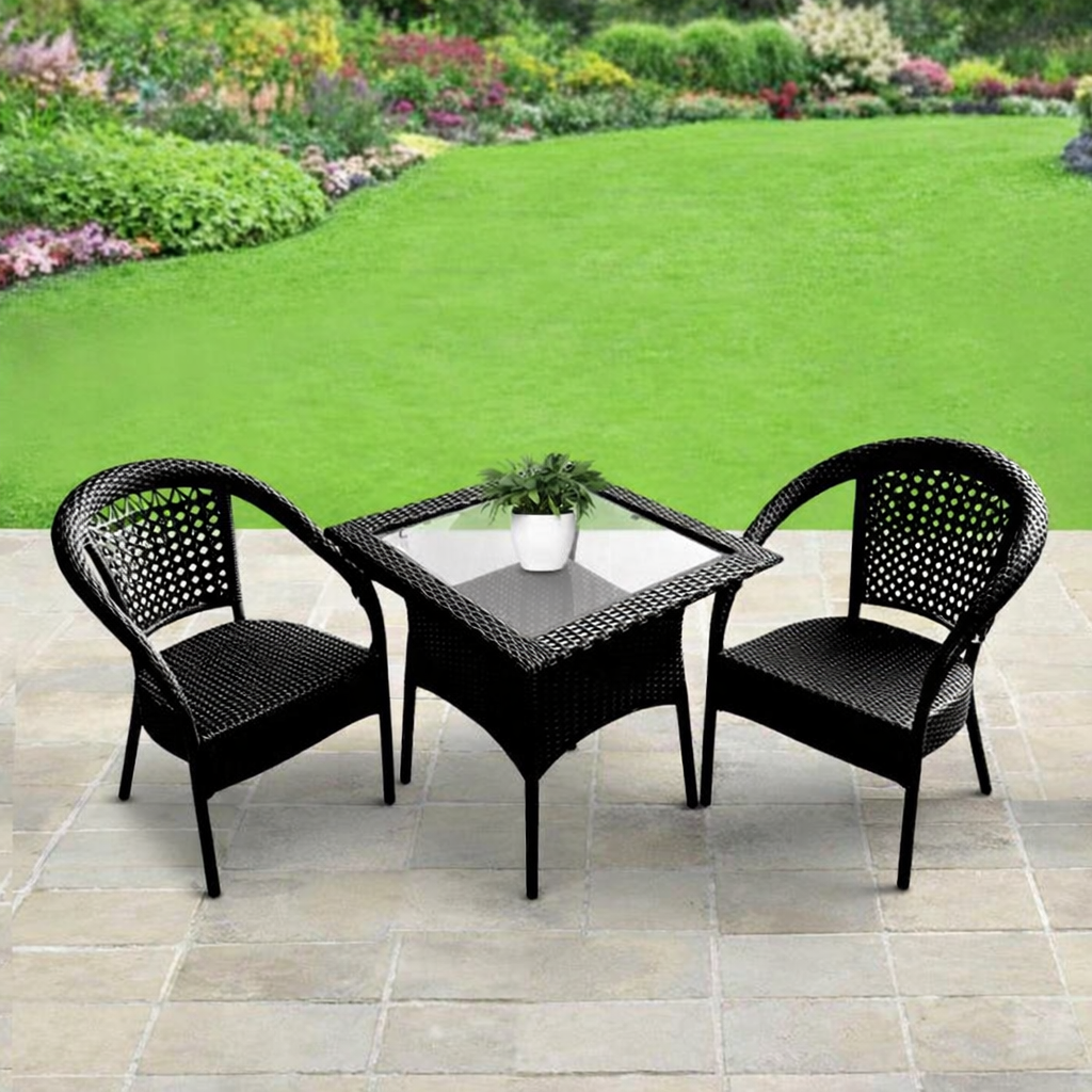 বাগানের বারান্দার জন্য বাইরের দরজার বসার টেবিল এবং চেয়ার সেট, ৪টি চেয়ার এবং ১টি টেবিল সহ টেবিল সেট আসবাবপত্র