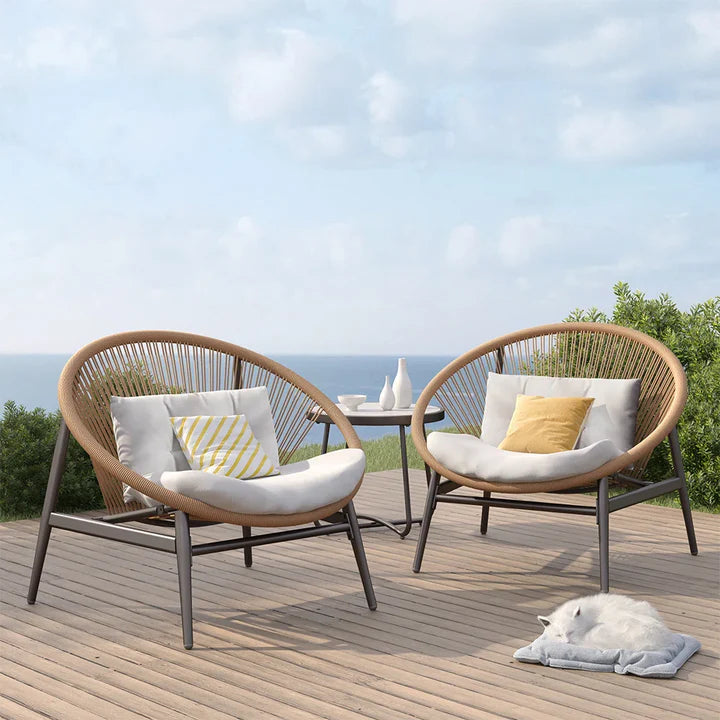 Outdoor Furniture with Unique Design Table and Chairs Set for Premium and Space Saving