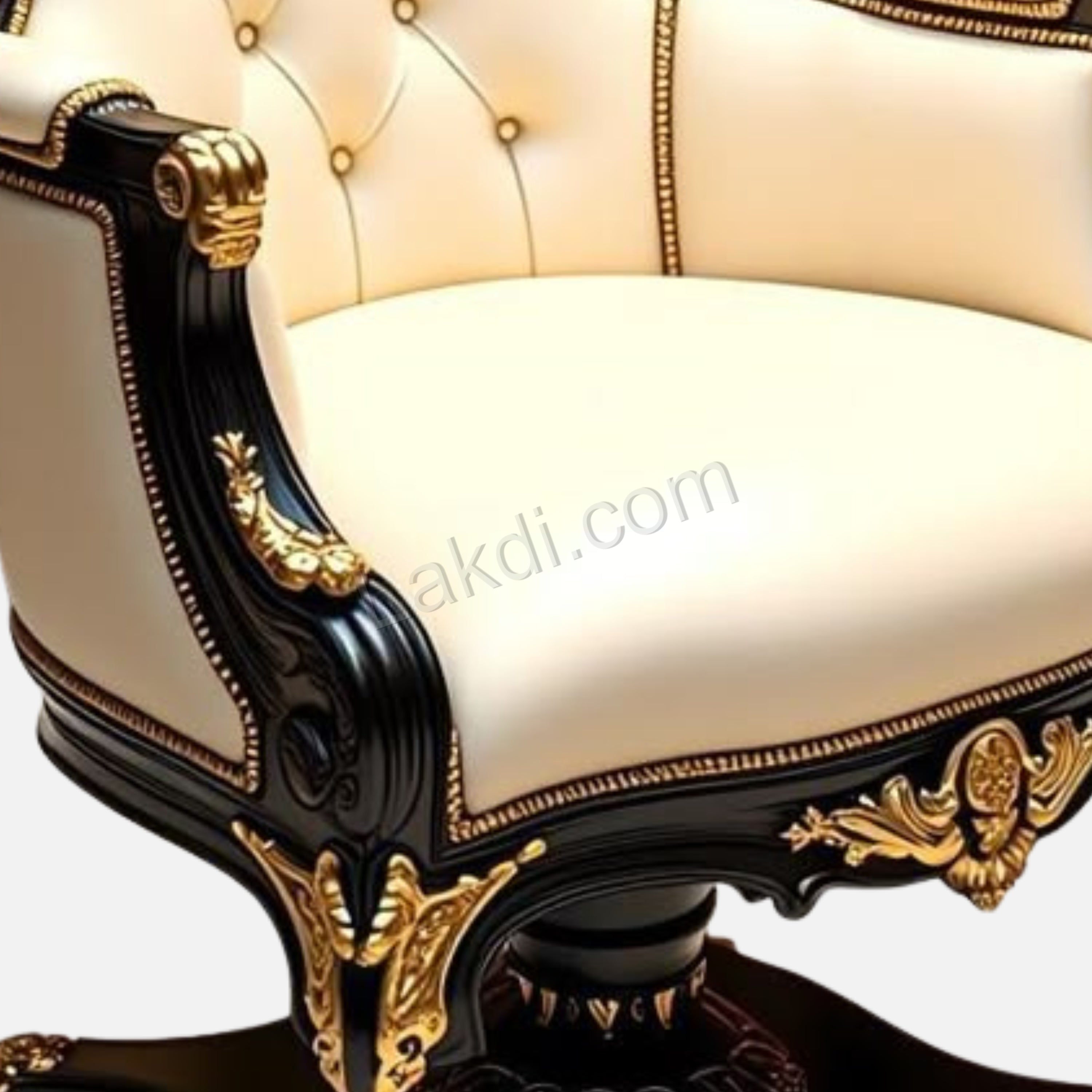 Director Chair, Maharaja High Back Chair, Upholstered in Luxurious Fabric, Made in Solid Wood, Teak Wood, Swivel Base, Armrests and Handcrafted Chair