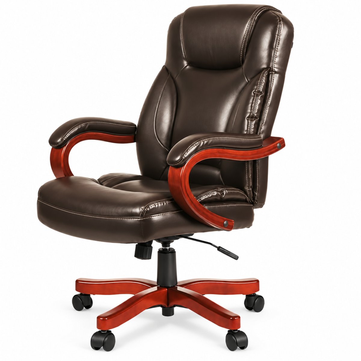 Director office Chair Made in Plyboard with Leatherette Upholstery & Armrest with Height Adjustable & Revolving Chair