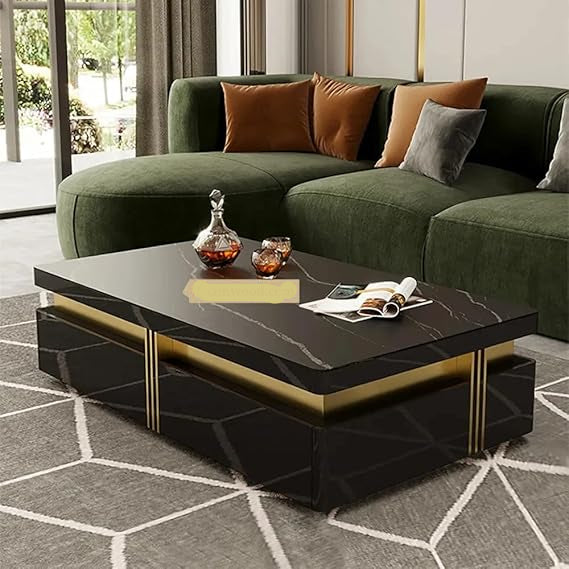 মেটাল ফ্রেম বেস গ্লাস সেন্টার টেবিল