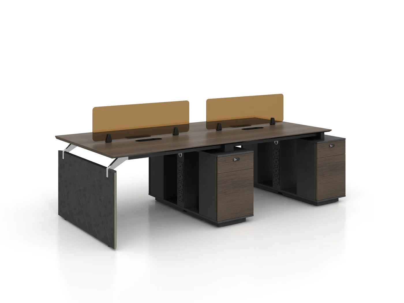 Modern Workstation for Office Furniture Made in MDF with Divider and Sleek & Functional Design for Productive Workspaces