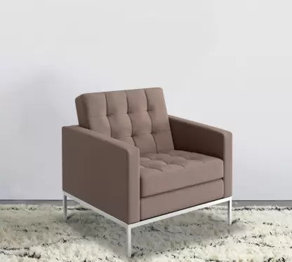 Metal Frame Legs Base Cushioned Fabric Sofa