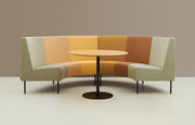 Curve Shape Office Sectional Sofa Compact Sofa Minimalist Design, Perfect for Office Workspaces