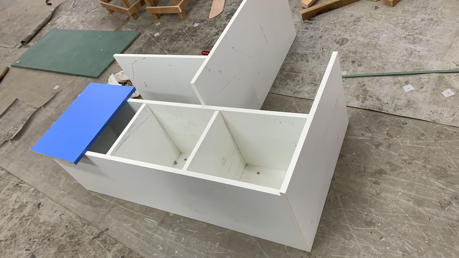 Wooden Top & Base Study Table with Wardrobe