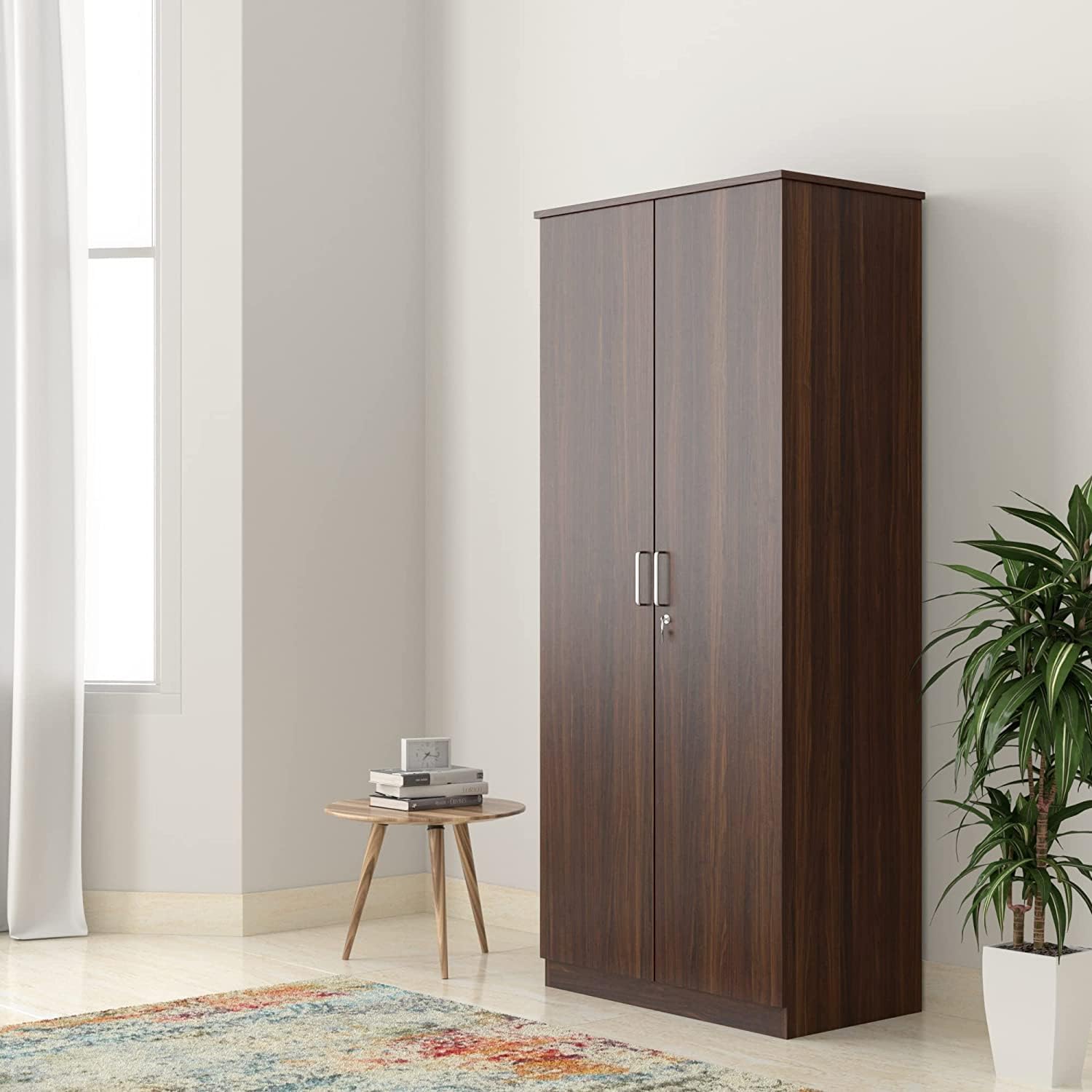 Wardrobe for Compact Bedroom Chic & Compact Premium 3-Door Wardrobe for Space-Efficient.