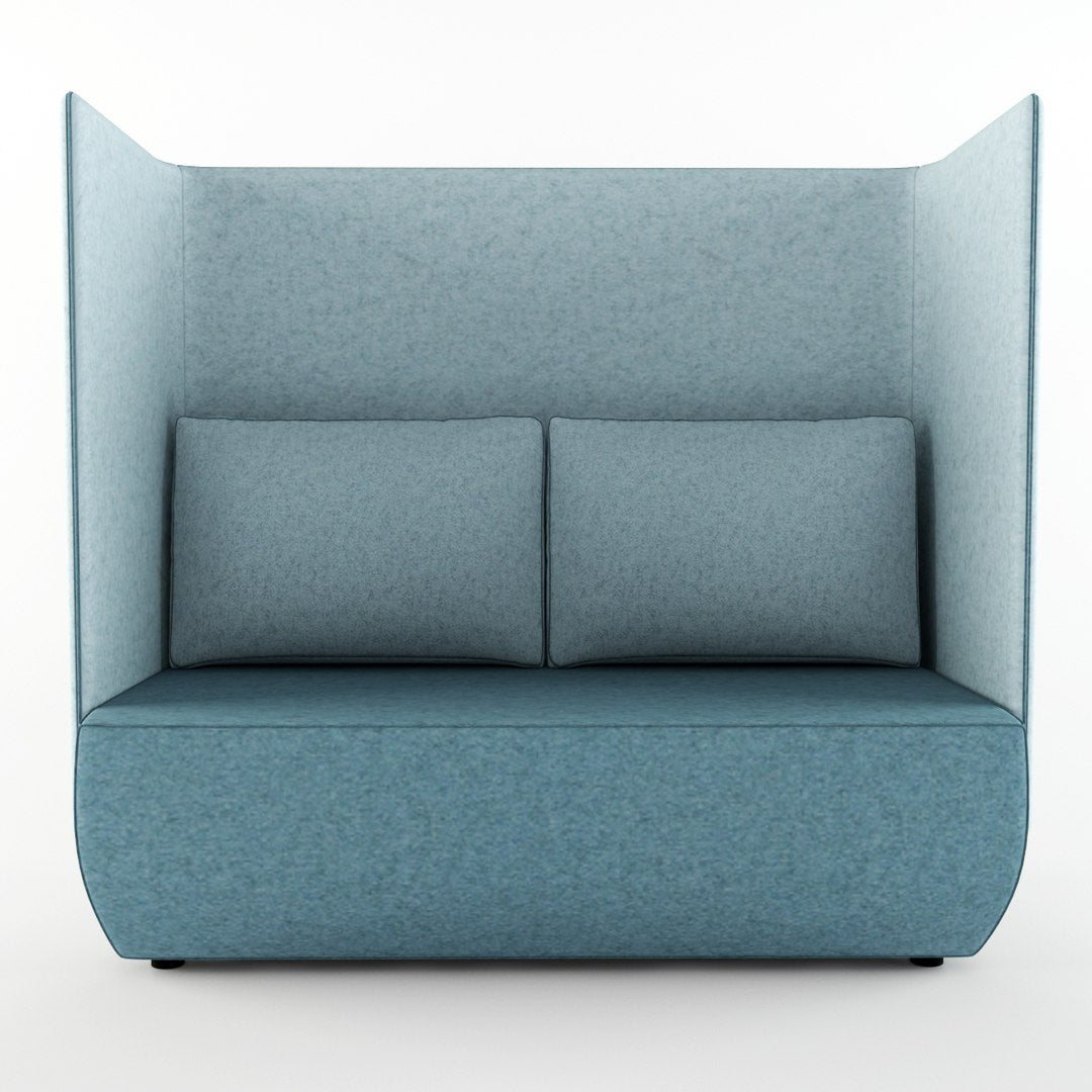 2 Seater Office Sofa for Office Zone and Elegant Sofa with High Backrest for Workplace Comfort.