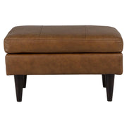 Ottoman For Home Furniture Modern & Durable Design Upholstery Pu Leatherette Foot Rest for Office for living Room - Brown