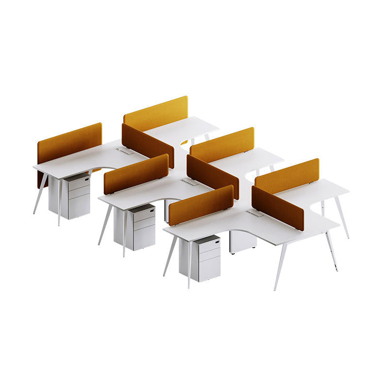 Modular Office Desk 6 Person Workstation Office Partition 4 Seat Office Workstation