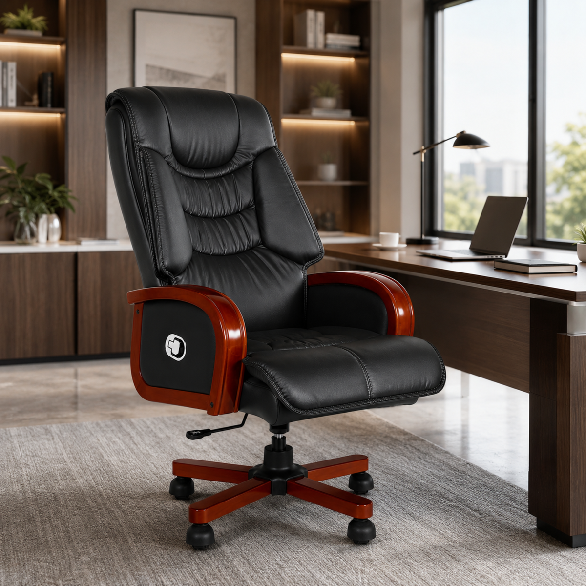 High Back Director Chair for office Best Design Made in Plyboard with Leatherette & Recliner & Height Adjustable Premium Quality and Revolving Chair