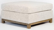 Ottoman For Home Furniture Modern Design Upholstery Fabric Foot Rest, Pouf for Office for living Room, Bedroom - Off White