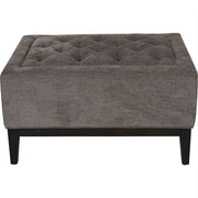 Ottoman For Home Furniture Modern Design Upholstery Fabric Foot Rest, Pouf for Office for living Room, Bedroom - Warm Grey
