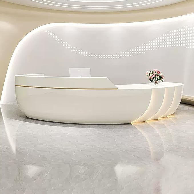 Reception Table for Office Stylish Design Made in MDF with Ply and LED